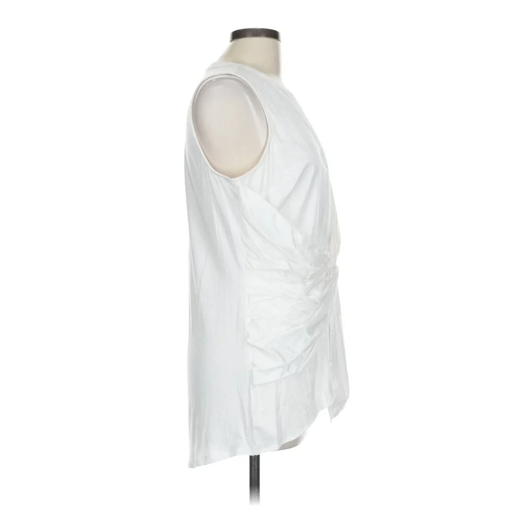 Michael Kors Sleeveless Tie Front Blouse Womens 12 NWT Chic‎ Luxe